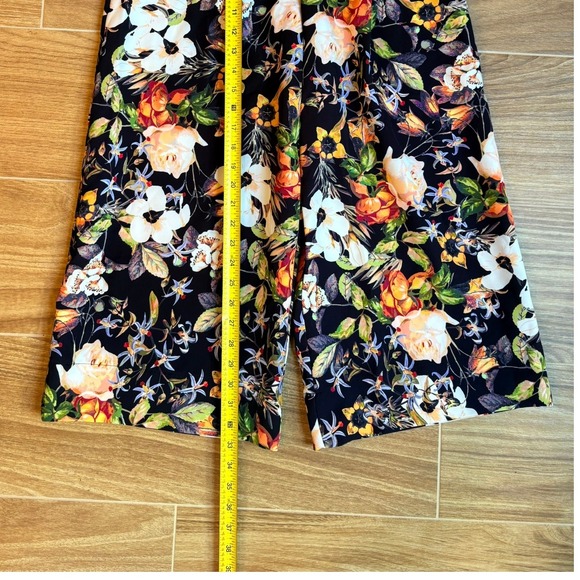 INC International Concepts Floral Wide Leg High Waist Cropped Pants 2 Artsy Boho - Picture 6 of 10